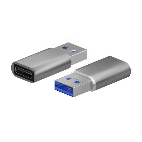 Adaptador Aisens Mini USB 3.2 Gen2/USB 2.03A - Tipo USB-C/H-A/M - Cor Cinza