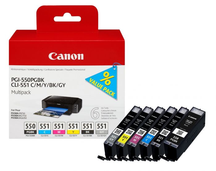 Canon PGI550/CLI551 Pack de 6 