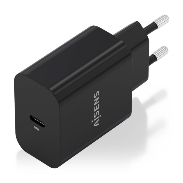 Carregador Aisens 30W GaN - USB-C PD3.0 - Preto
