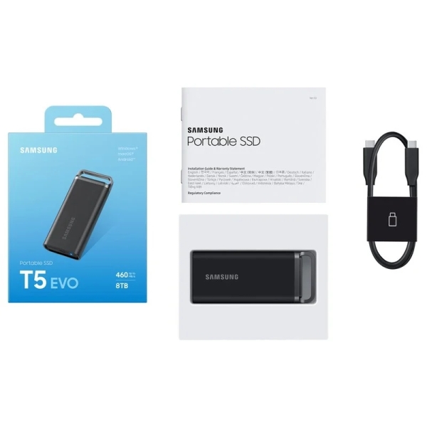 Disco Rígido Externo Samsung T5 EVO SSD 8 TB USB-C