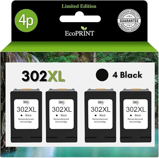PACK 4 LA302XL PRETOS COMPATIVEL