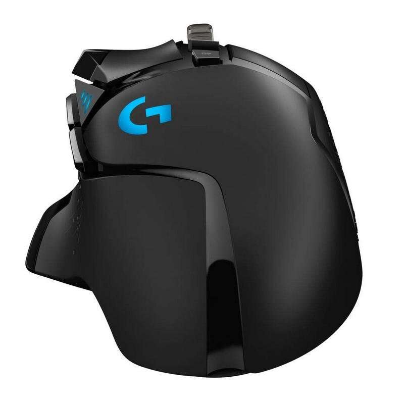 Rato USB Logitech G502 Hero 16000 dpi - 10 botões programáveis ​​​​- Iluminação LED - Utilização por destros - Cabo de 2,10 m - Preto