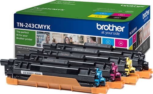 Pack 4 Toners Brother Tn243 Bk+ 1 Cada Cor