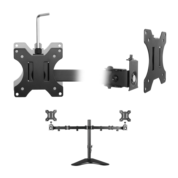 Suporte de secretária Ewent para 2 monitores até 32