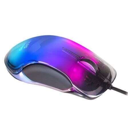 Rato gaming USB Mars Gaming MMGLOW 12800 dpi - Acabamento espelhado - 6 botões - Iluminação Chroma RGB - Utilização por destros - Cabo de 1,70 m