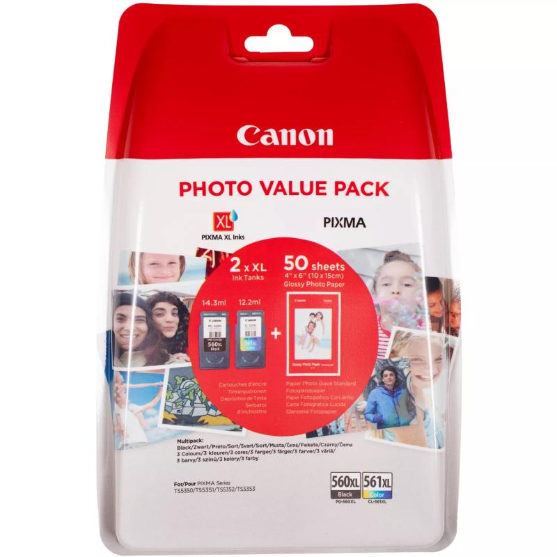 Canon PG560XL  + CL561XL  Pack de 2 Tinteiros