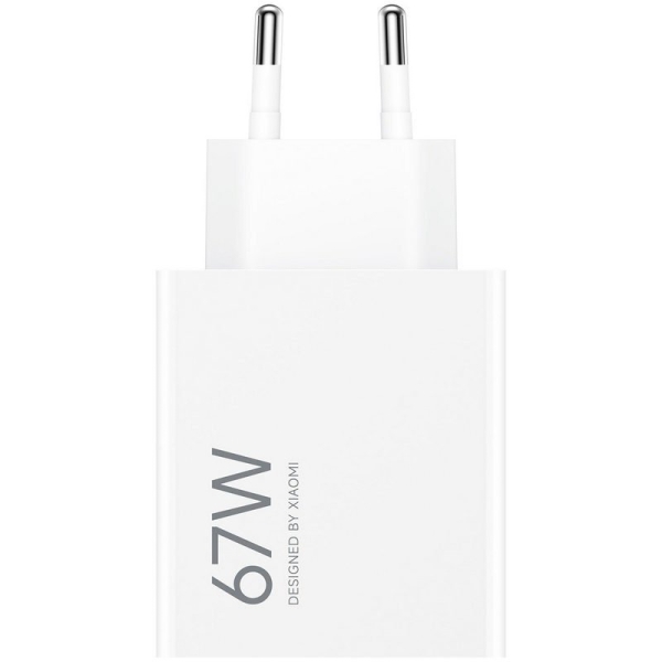 Carregador de parede Xiaomi HyperCharge 67W QC3.0 - USB-A - Carregamento rápido - Branco