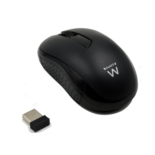 Rato sem fios Ewent 2,4hz - Receptor USB-A - 1000dpi - 1 pilha AA (incluída) - Cor preto