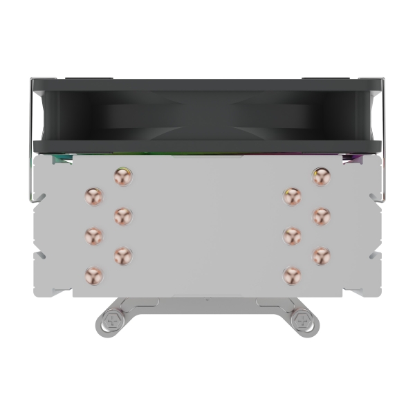 Cooler para CPU Unykach Unycool H60 ARGB - Universal para várias tomadas - Ventoinha de 120 mm - Preto