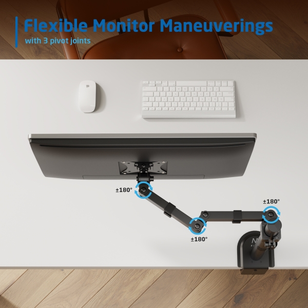 Suporte para monitor Ewent de 13 a 34 polegadas - VESA Max 100x100 - Peso máximo 9 kg - Preto