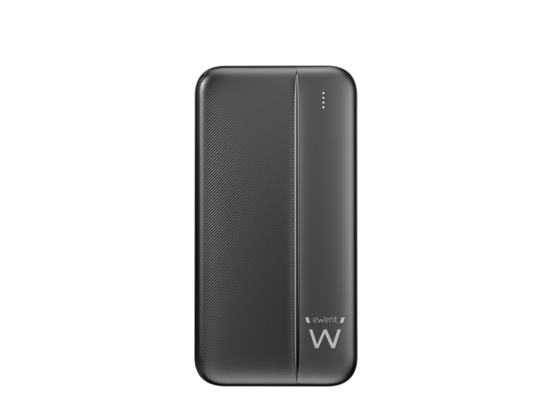 Powerbank Ewent EW1161 10000mAH 22,5W PD e QC - USB-A, USB-C - Cor Preto