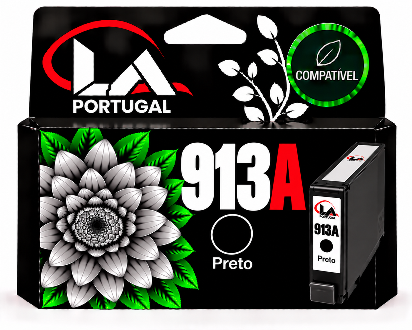 TINTEIRO COMPATIVEL COM HP 913A - Preto  