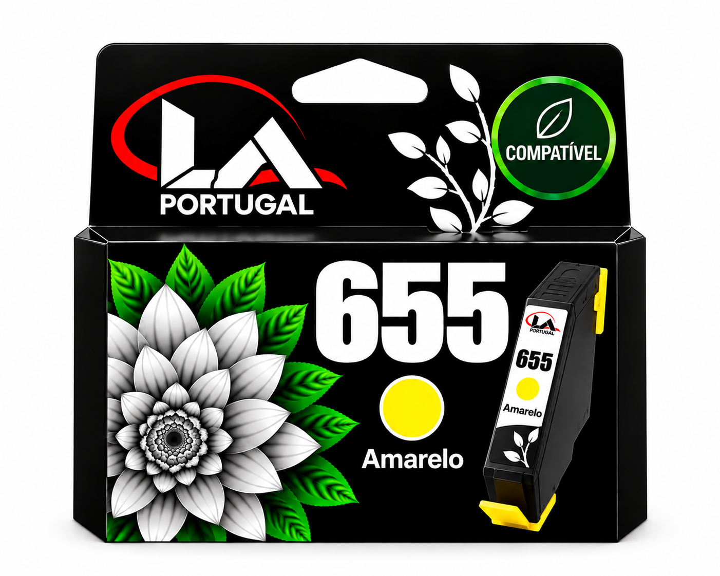 TINTEIRO COMPATIVEL COM HP 655 - AMARELO