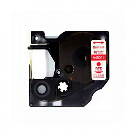 Dymo 45012 Rojo/transparente Fita Rotuladora Generica 