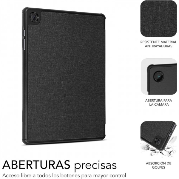 Capa Subblim Shock exclusiva para Samsung Galaxy Tab A9+ - Fecho magnético - Bordas reforçadas - 3 modos de suporte - Preto