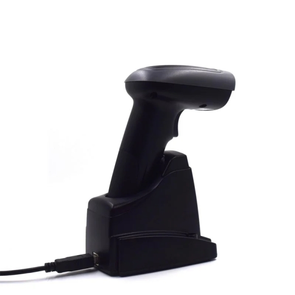 Leitor de código de barras sem fios Ewent EW3440 1D/2D - Sem fios e Bluetooth - Bateria com duração até 7 horas - Base inteligente - Preto