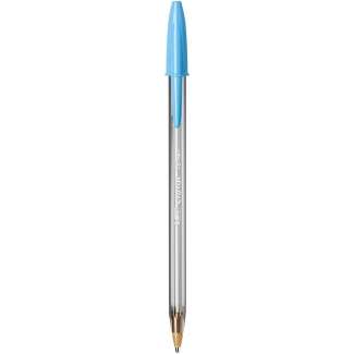 Caixa 20 Canetas Esferográfica Bic Cristal Fun - Ponta Grossa de 1,6 mm - Tinta à Base de Óleo - Azul Turquesa