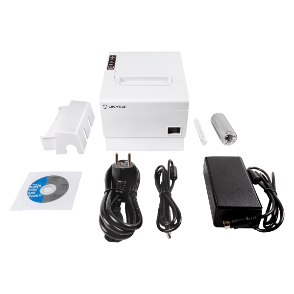 Unykach POS5 White Impressora Termica de Recibos - Velocidade 230mm/s - USB, RJ-45, RJ-12 y RJ11