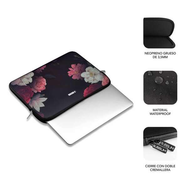 Capa de Neoprene Subblim Trendy - 3 mm de espessura - Resistente a choques e quedas - Cor de flores