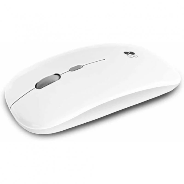 Rato Subblim Dual Flat - Ligação Dupla - Clique Silencioso - Bateria Recarregável - Roda de Silicone - Precisão de 1600 DPI - Branco