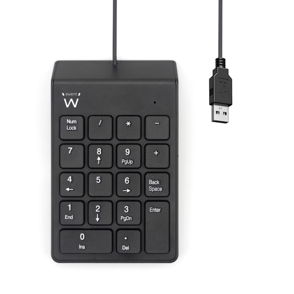 Teclado Numérico Ewent - Cabo USB-A de 1,35 m - Preto