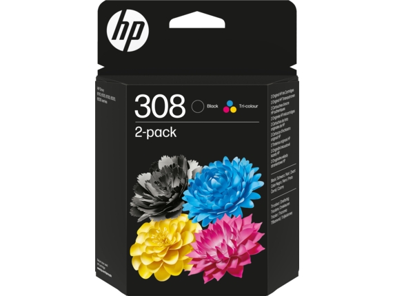HP308 Pack de 2 Tinteiros - 6L6S6UE