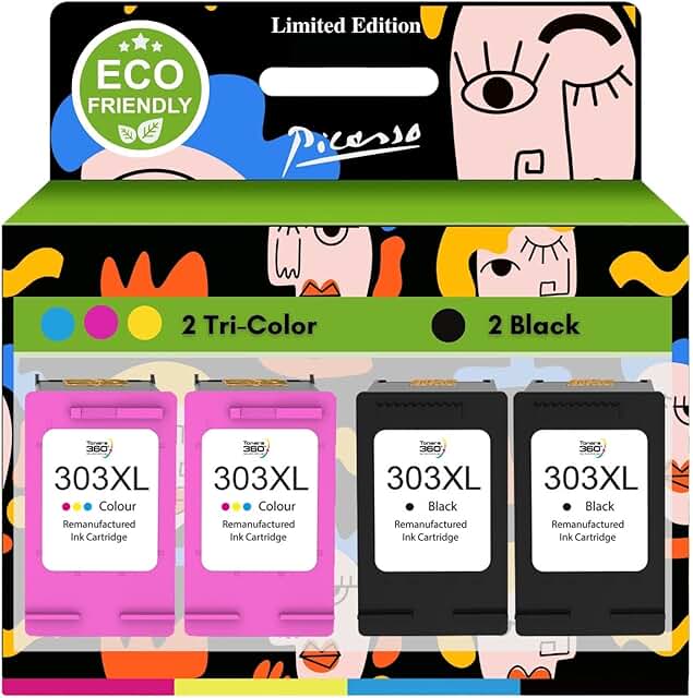 PACK 2 XL LA303XL PRETO + 2 X LA303XL CORES COMPATIVEL