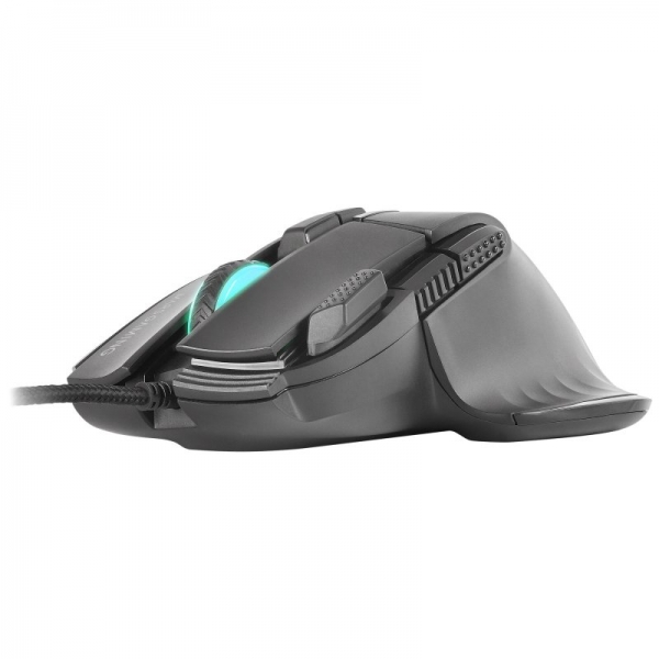 Rato Gamer Mars Gaming MM-XT - Iluminação RGB - Sensor de 12800 DPI - 9 Botões HUANO - Cabo Feather Paracord - Compatível com PC e Consolas - Preto