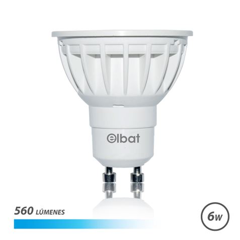 Lâmpada LED Elbat GU10 6W 560lm - 6500K luz fria