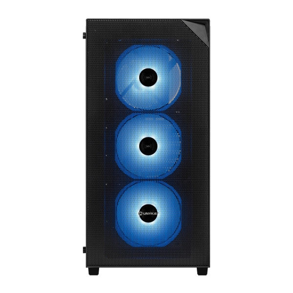Caixa Unykach Revelat Mesh Compact Edition ATX, Micro ATX e ITX - Painel lateral em vidro temperado - Baias para drives de 3,5
