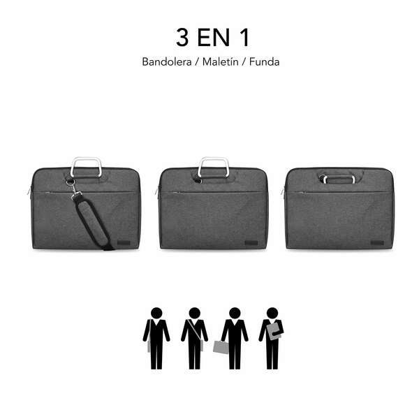 Bolsa para portátil Subblim Business - Design moderno e elegante - Compatível com portáteis até 15,6