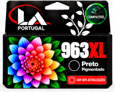 TINTEIRO COMPATIVEL COM HP 963XL - PRETO (Chip  contra actualizacões)