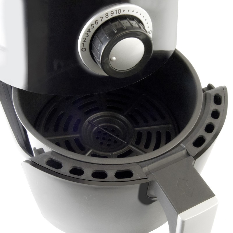 Fritadeira Ar Quente Jocca 2.2L 1000W - Temporizador - Ajuste de temperatura - Antiaderente - Alça de toque frio
