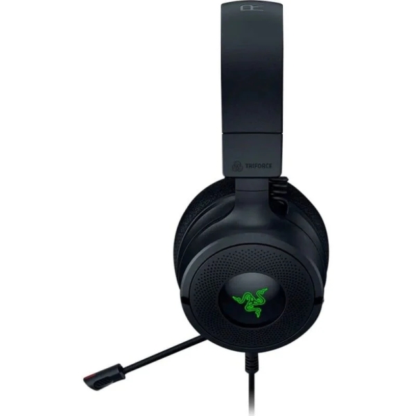 Auriculares Gaming Razer Kraken V4 X - Microfone Dobrável Cardioide Razer HyperClear - Som 7.1 - Multiplataforma - Ligação USB - Cor Preto