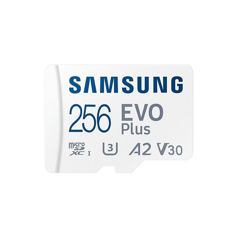 Cartão Samsung EVO Plus Micro SDXC 256 GB UHS-I U3 Classe 10 com adaptador