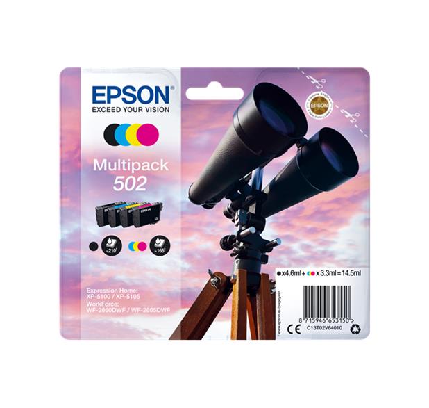 Epson 502 Pack  4 Tinteiros - C13T02V64010