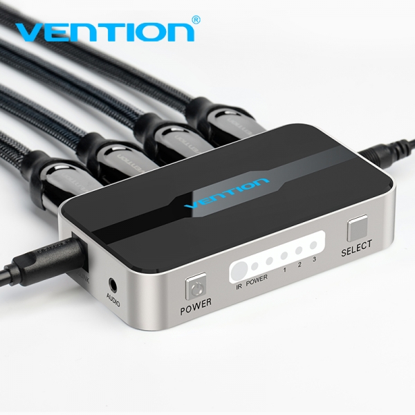 Vention Duplicador HDMI Femea para HDMI Macho 3x1 com Audio - Cor Cinza