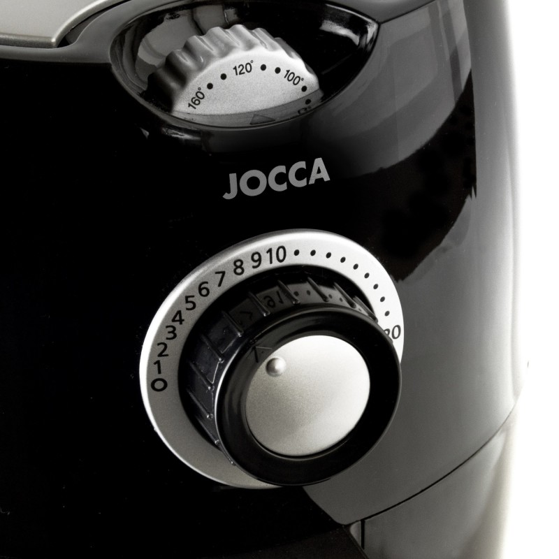 Fritadeira Ar Quente Jocca 2.2L 1000W - Temporizador - Ajuste de temperatura - Antiaderente - Alça de toque frio