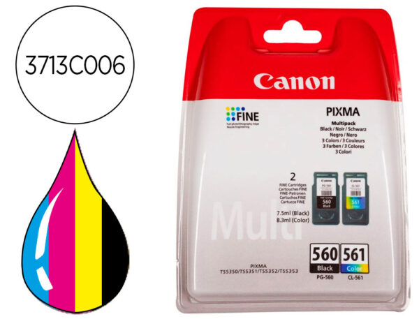 Pack Canon Pg560 + Cl561 Cor