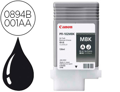 Canon Pfi102mbk Preta Mate Pigmentada