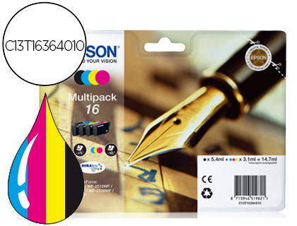 Epson T163640 Pack 4 Cores - Alta Capacidade - 16xl