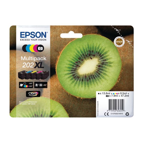 Epson Pack  5 Cores T02g740 - T202xl 
