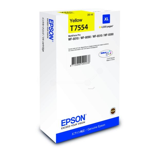 Epson T755440	XL Amarelo 