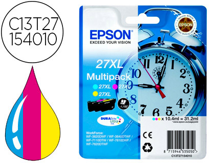 Epson T27154010	Pack  3 Cores - Alta Capacidade - T27xl		