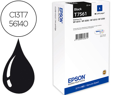 Epson T756140	Preto 
