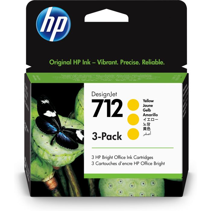 Hp712 Pack 3 Amarelo - Hp3ed79a