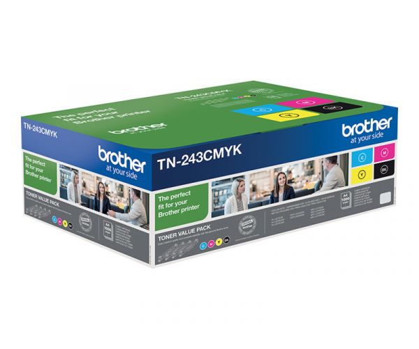 Pack 4 Toners Brother Tn243 Bk+ 1 Cada Cor