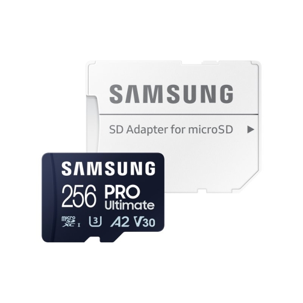 Cartão Micro SDXC Samsung PRO Ultimate 256 GB UHS-I U3 A2 V30 com adaptador SD