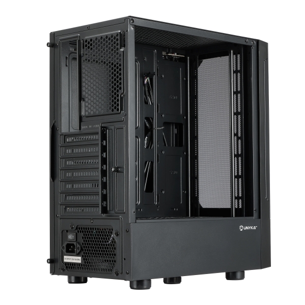 Caixa Unykach Aero C35 ATX - Fonte de alimentação de 500 W incluída - Suporta unidades de 3,5