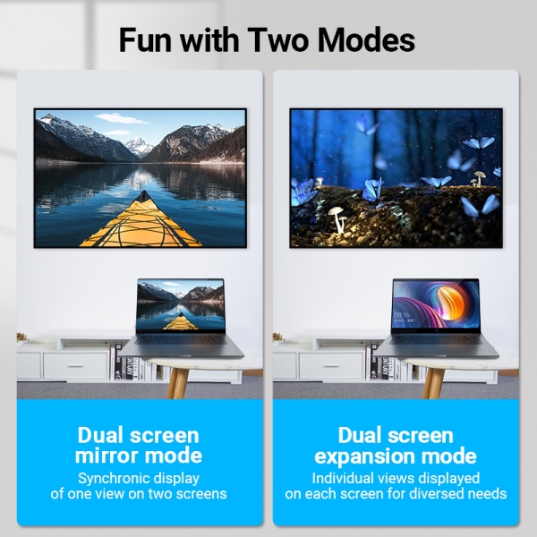 Vention HDMI Macho para HDMI Fêmea Adaptador 4K 90° - Preto